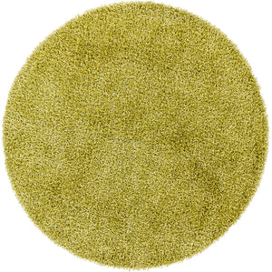 Chandra Rugs Zara 100% Polyester Hand-Woven Contemporary Rug Green 7'9 Round