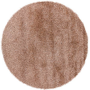 Chandra Rugs Zara 100% Polyester Hand-Woven Contemporary Rug Tan 7'9 Round