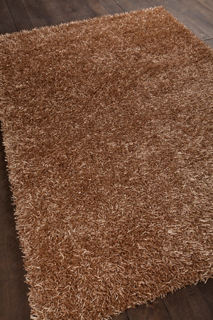 Chandra Rugs Zara 100% Polyester Hand-Woven Contemporary Rug Tan 9' x 13'