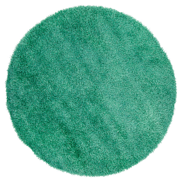 Chandra Rugs Zara 100% Polyester Hand-Woven Contemporary Rug Blue 7'9 Round