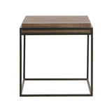 Modern Side Table with Metal Accent Legs