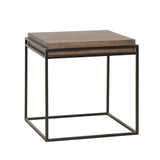 Legends Furniture Modern Side Table with Metal Accent Legs ZARC-4100