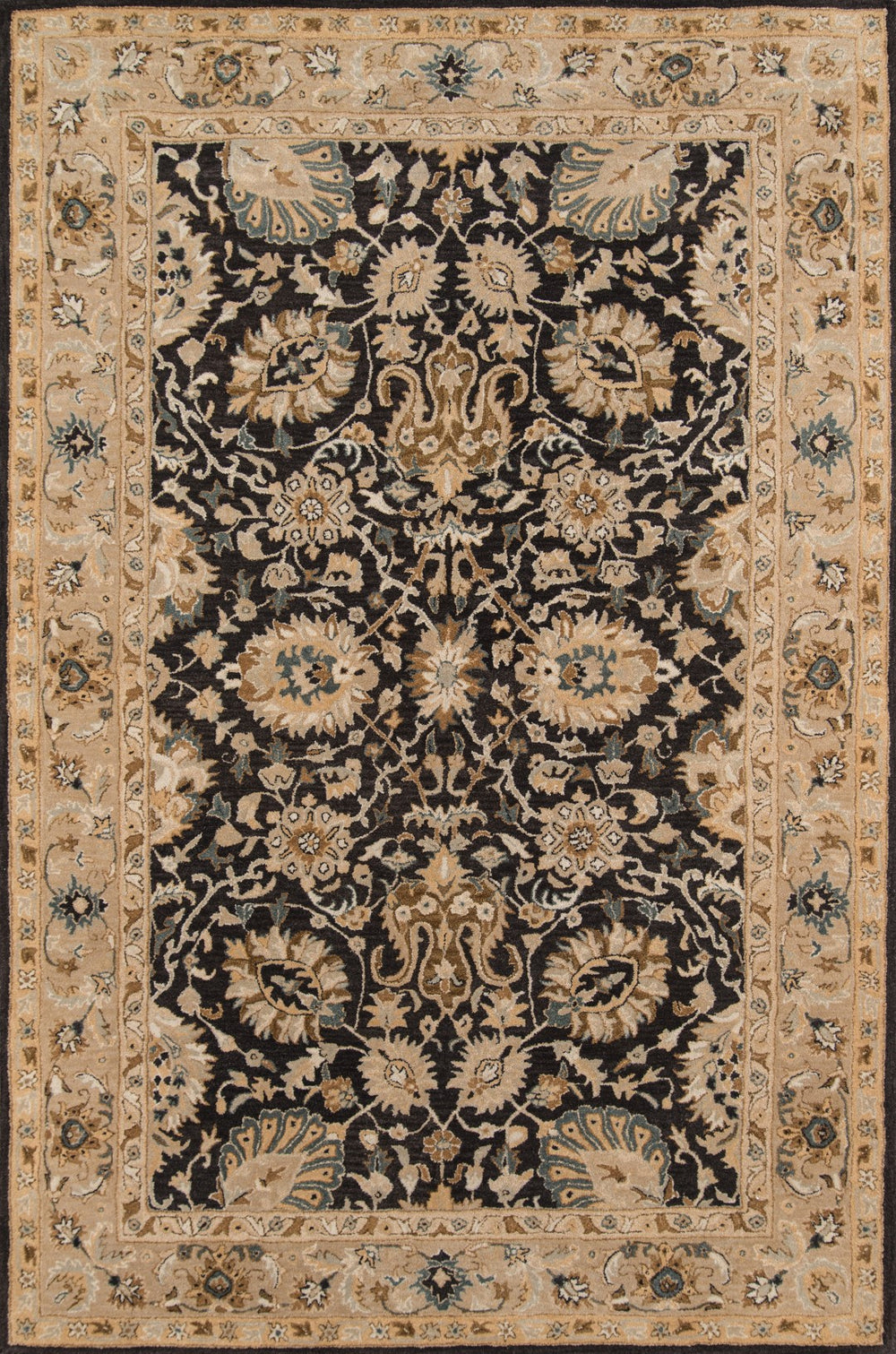 Momeni Zarin ZR-02 Hand Tufted Traditional Oriental Indoor Area Rug Charcoal 9'6" x 13'6" ZARINZR-02CHR96D6
