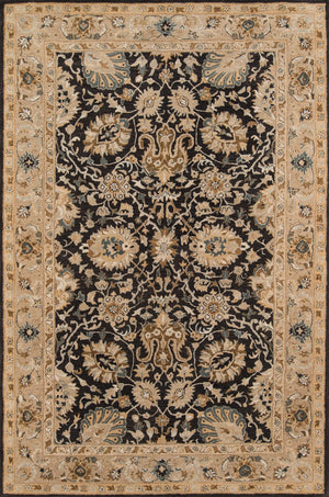 Momeni Zarin ZR-02 Hand Tufted Traditional Oriental Indoor Area Rug Charcoal 9'6" x 13'6" ZARINZR-02CHR96D6