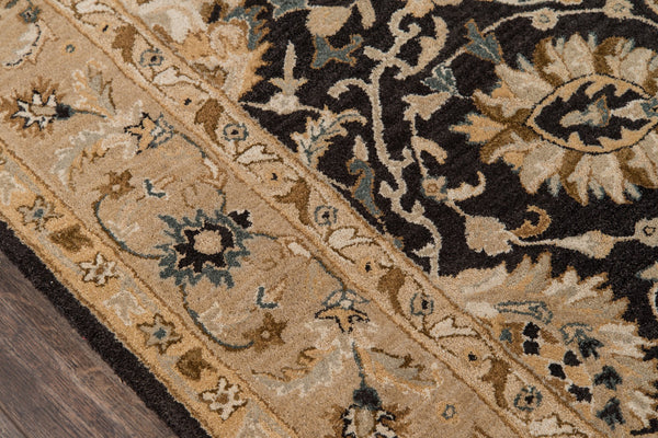 Momeni Zarin ZR-02 Hand Tufted Traditional Oriental Indoor Area Rug Charcoal 9'6" x 13'6" ZARINZR-02CHR96D6