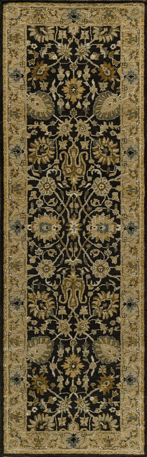 Momeni Zarin ZR-02 Hand Tufted Traditional Oriental Indoor Area Rug Charcoal 9'6" x 13'6" ZARINZR-02CHR96D6