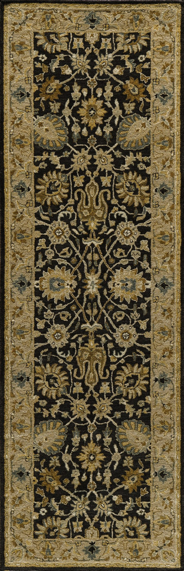 Momeni Zarin ZR-02 Hand Tufted Traditional Oriental Indoor Area Rug Charcoal 9'6" x 13'6" ZARINZR-02CHR96D6