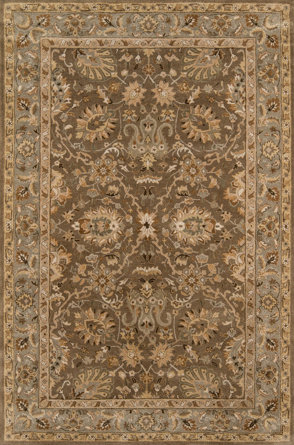 Momeni Zarin ZR-02 Hand Tufted Traditional Oriental Indoor Area Rug Mocha 9'6" x 13'6" ZARINZR-02MOC96D6