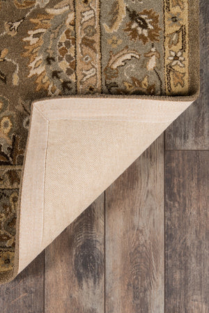 Momeni Zarin ZR-02 Hand Tufted Traditional Oriental Indoor Area Rug Mocha 9'6" x 13'6" ZARINZR-02MOC96D6