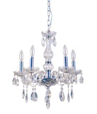 Bethel Chrome Chandelier in Metal & Crystal