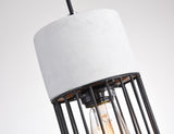 Bethel Grey Single Pendant Lighting in Metal