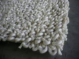 Chandra Rugs Zeal 65% Wool + 35% Viscose Hand-Woven Contemporary Shag Rug White 9' x 13'