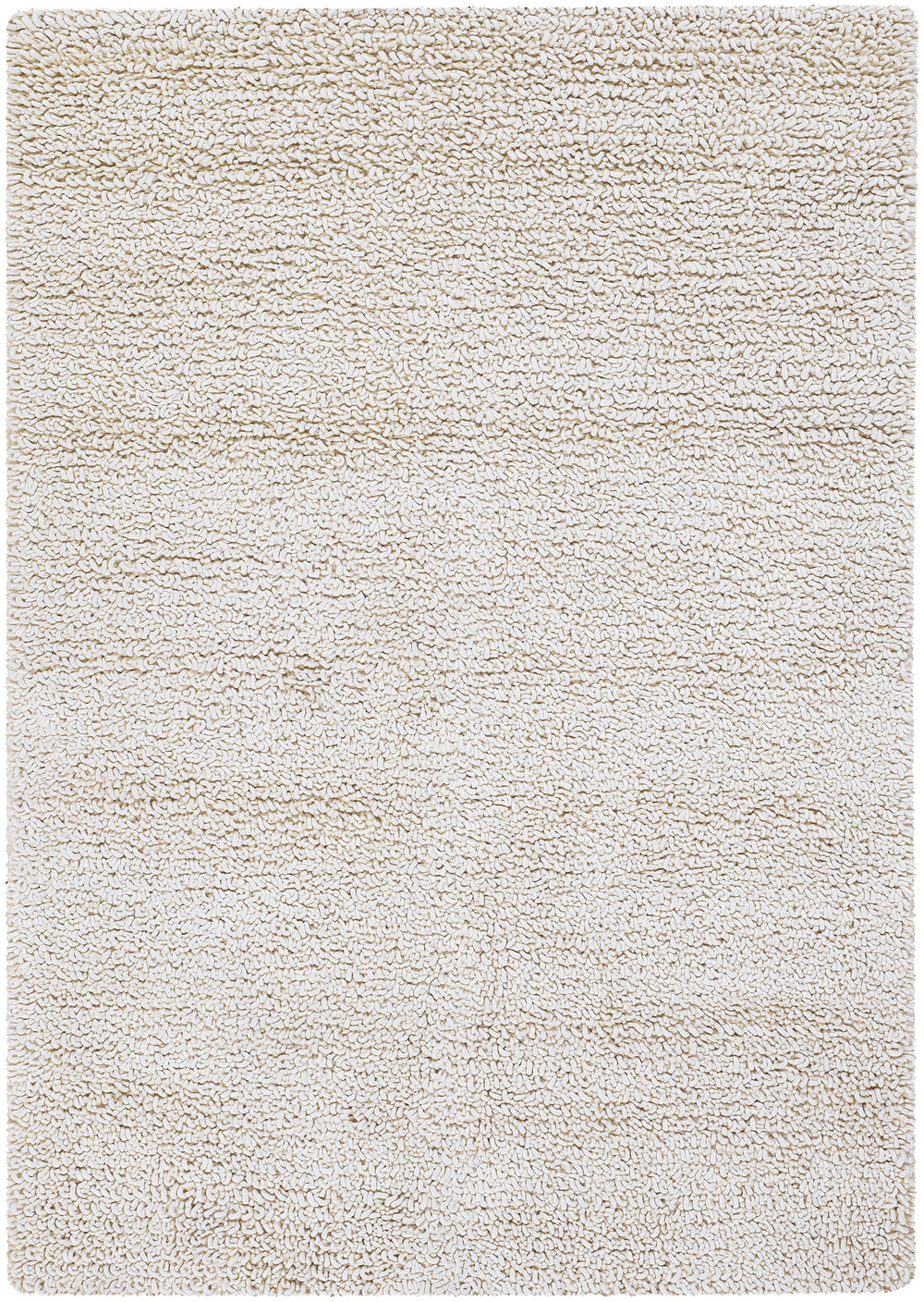 Chandra Rugs Zeal 65% Wool + 35% Viscose Hand-Woven Contemporary Shag Rug White 9' x 13'