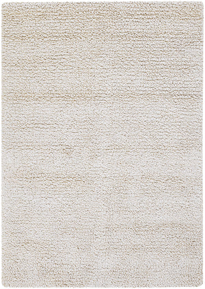 Chandra Rugs Zeal 65% Wool + 35% Viscose Hand-Woven Contemporary Shag Rug White 9' x 13'