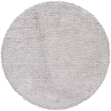 Chandra Rugs Zeal 65% Wool + 35% Viscose Hand-Woven Contemporary Shag Rug Grey 7'9 Round