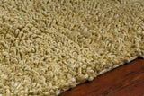 Chandra Rugs Zeal 65% Wool + 35% Viscose Hand-Woven Contemporary Shag Rug Olive Green 9' x 13'
