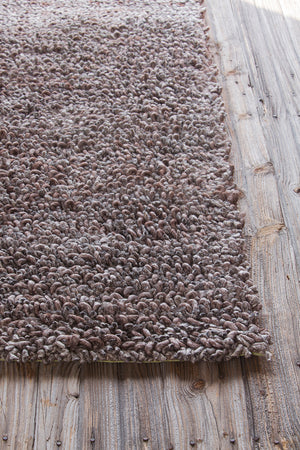 Chandra Rugs Zeal 65% Wool + 35% Viscose Hand-Woven Contemporary Shag Rug Charcoal 9' x 13'