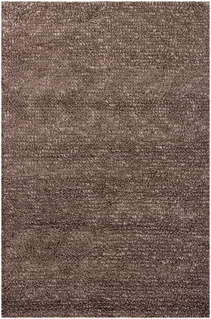 Chandra Rugs Zeal 65% Wool + 35% Viscose Hand-Woven Contemporary Shag Rug Charcoal 9' x 13'