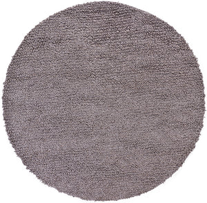 Chandra Rugs Zeal 65% Wool + 35% Viscose Hand-Woven Contemporary Shag Rug Charcoal 7'9 Round