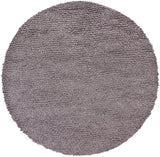 Chandra Rugs Zeal 65% Wool + 35% Viscose Hand-Woven Contemporary Shag Rug Charcoal 7'9 Round
