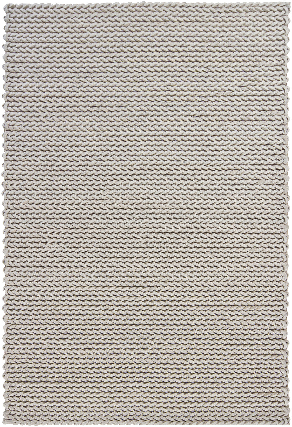 Chandra Rugs Zensar 100% Wool Hand-Woven Contemporary Rug Ivory 7'9 x 10'6