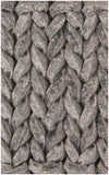 Chandra Rugs Zensar 100% Wool Hand-Woven Contemporary Rug Grey 7'9 x 10'6