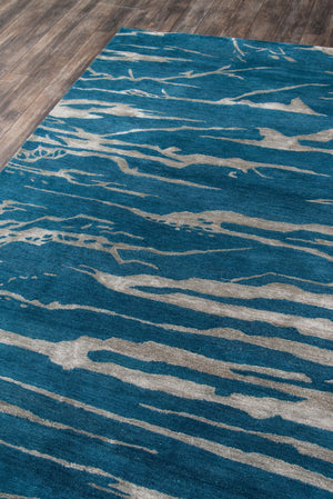 Momeni Zen ZEN-2 Hand Tufted Contemporary Abstract Indoor Area Rug Cobalt 8' x 11' ZEN00ZEN-2CBT80B0