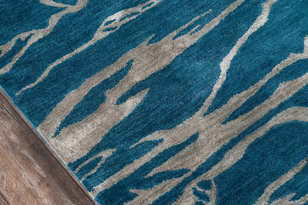 Momeni Zen ZEN-2 Hand Tufted Contemporary Abstract Indoor Area Rug Cobalt 8' x 11' ZEN00ZEN-2CBT80B0