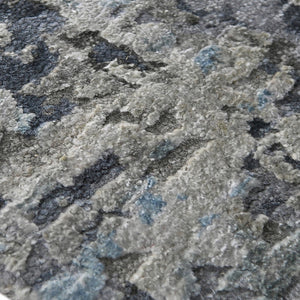 AMER Rugs Zenith ZEN-1 Hand-Knotted Abstract Modern & Contemporary Area Rug Gray/Blue 10' x 14'