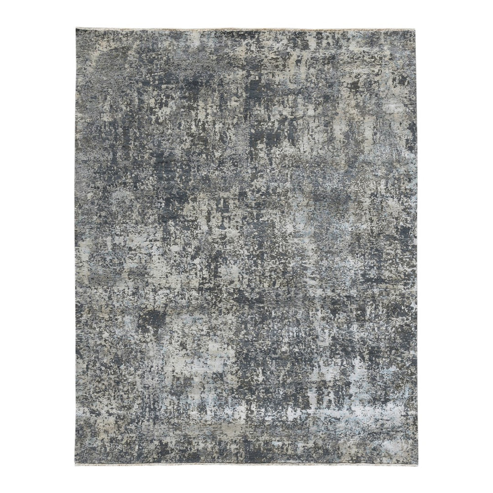 AMER Rugs Zenith ZEN-1 Hand-Knotted Abstract Modern & Contemporary Area Rug Gray/Blue 10' x 14'