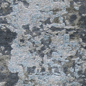 AMER Rugs Zenith ZEN-1 Hand-Knotted Abstract Modern & Contemporary Area Rug Gray/Blue 10' x 14'