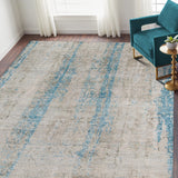 AMER Rugs Zenith ZEN-11 Hand-Knotted Abstract Modern & Contemporary Area Rug Blue 10' x 14'