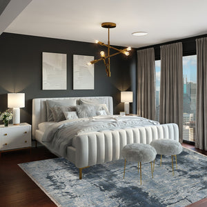 AMER Rugs Zenith ZEN-82 Hand-Knotted Abstract Modern & Contemporary Area Rug Blue 10' x 14'