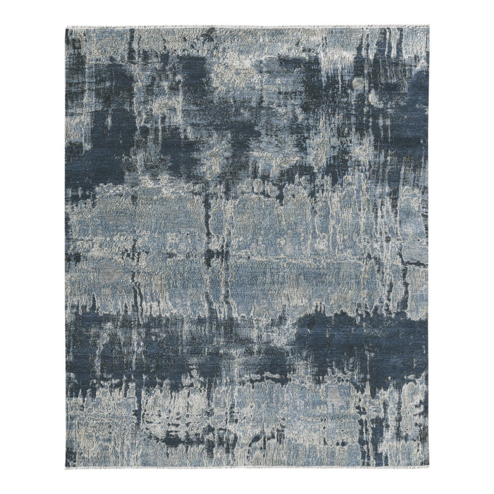 AMER Rugs Zenith ZEN-82 Hand-Knotted Abstract Modern & Contemporary Area Rug Blue 10' x 14'