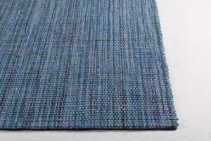 Chandra Rugs Ziva 100% Wool Hand-Woven Contemporary Flat Rug Blue/Grey/Black 9' x 13'