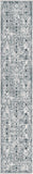 AMER Rugs Ziva ZIV-4 Power-Loomed Oriental Traditional Area Rug Ivory/Blue 2'6" x 10'