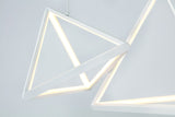 Bethel White LED Chandelier in Aluminum & Acrylic