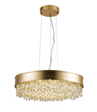 Bethel Gold LED Chandelier in Metal & Crystal