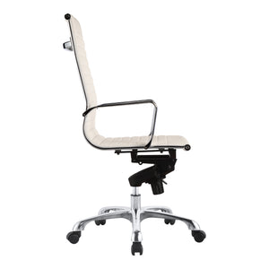 Moe's Home Omega Swivel Office Chair High Back White