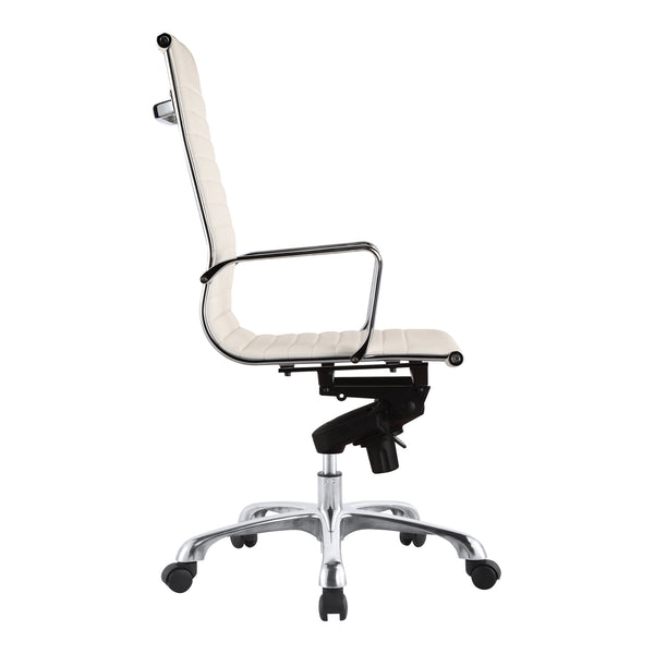 Moe's Home Omega Swivel Office Chair High Back White