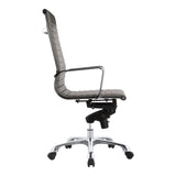 Moe's Home Omega Swivel Office Chair High Back Grey