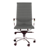 Moe's Home Omega Swivel Office Chair High Back Grey