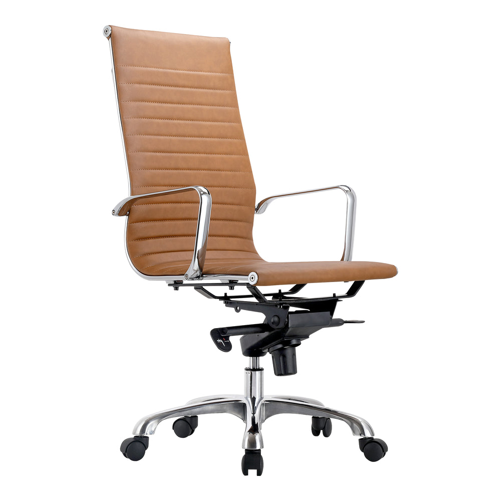 Omega Swivel Office Chair High Back Tan