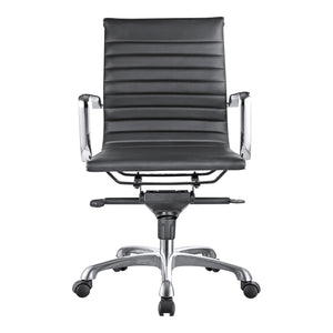 Moe's Home Omega Swivel Office Chair Low Back Black