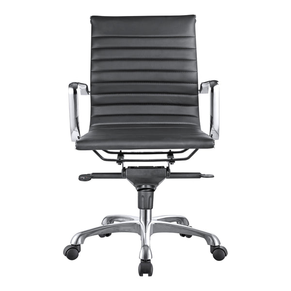 Moe's Home Omega Swivel Office Chair Low Back Black