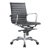 Moe's Home Omega Swivel Office Chair Low Back Black