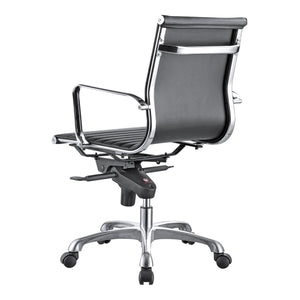 Moe's Home Omega Swivel Office Chair Low Back Black
