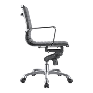 Moe's Home Omega Swivel Office Chair Low Back Black