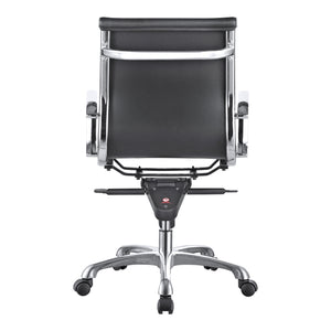 Moe's Home Omega Swivel Office Chair Low Back Black