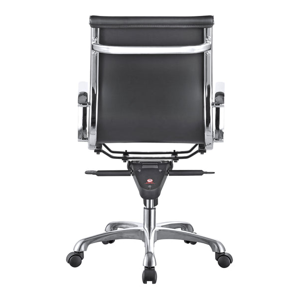Moe's Home Omega Swivel Office Chair Low Back Black